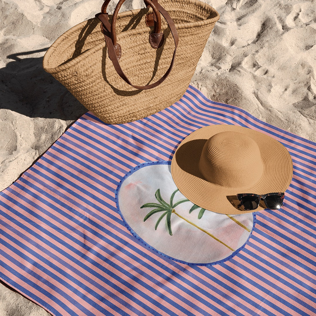 Serviette de Plage Motif Palmiers