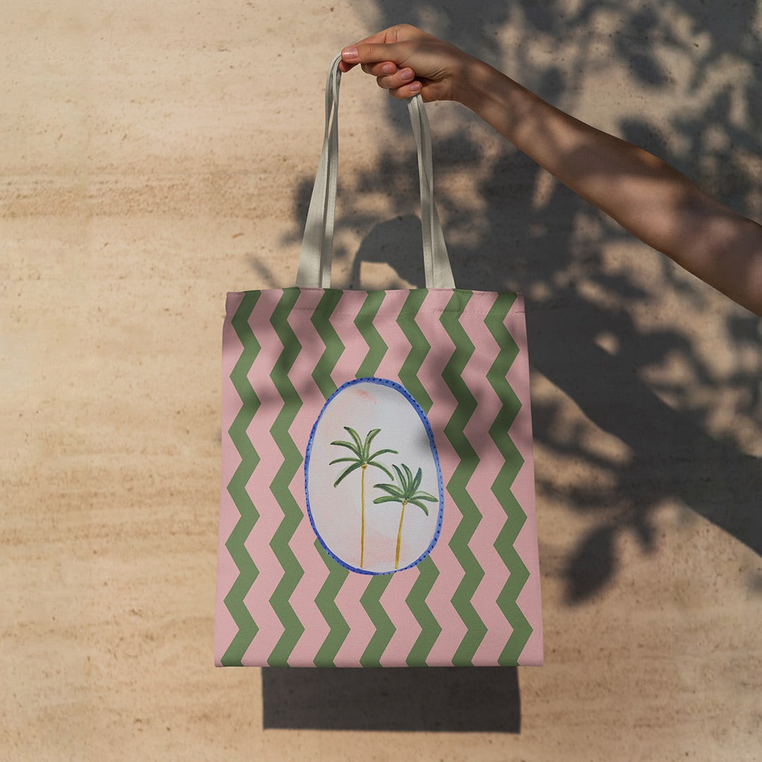 Tote Bag Palmiers Bandes