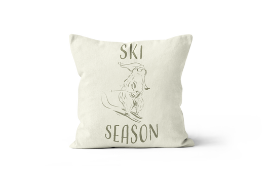 Coussin Ski Season, illustration de saison de ski