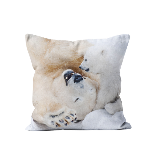 Coussin déco ours en velours