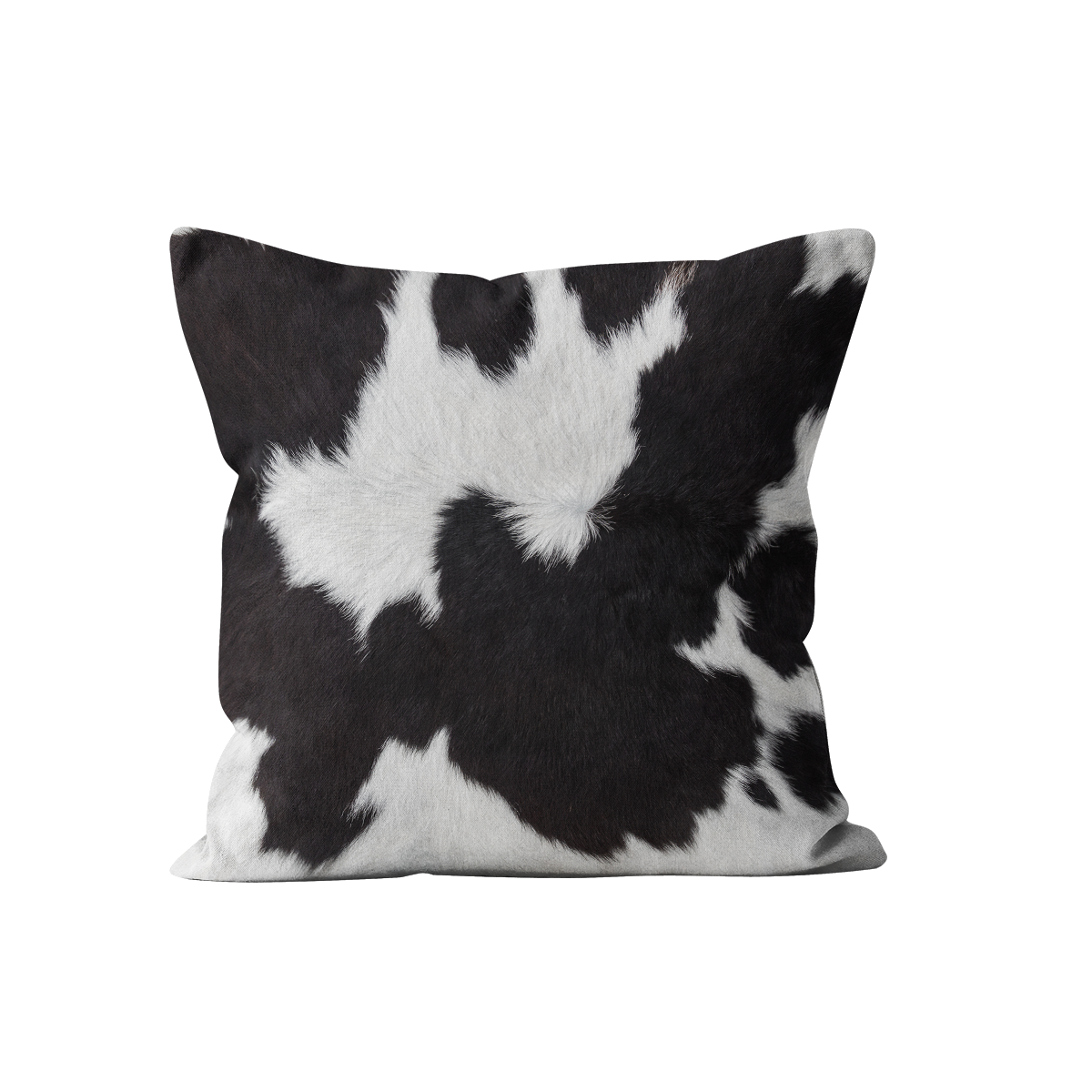 Coussin peau de vache noir(fausse fourrure)