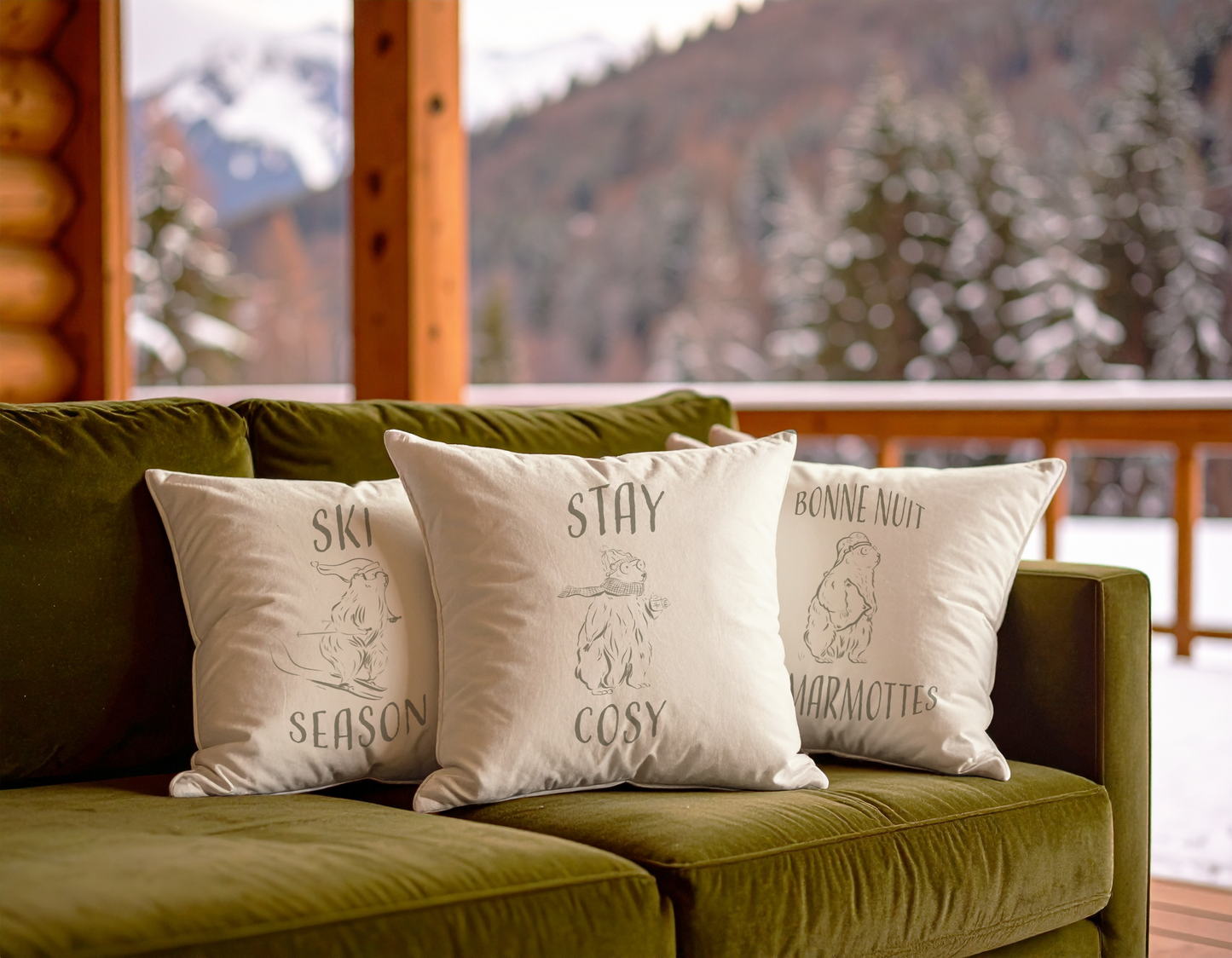 Coussin Bonne nuit les marmottes