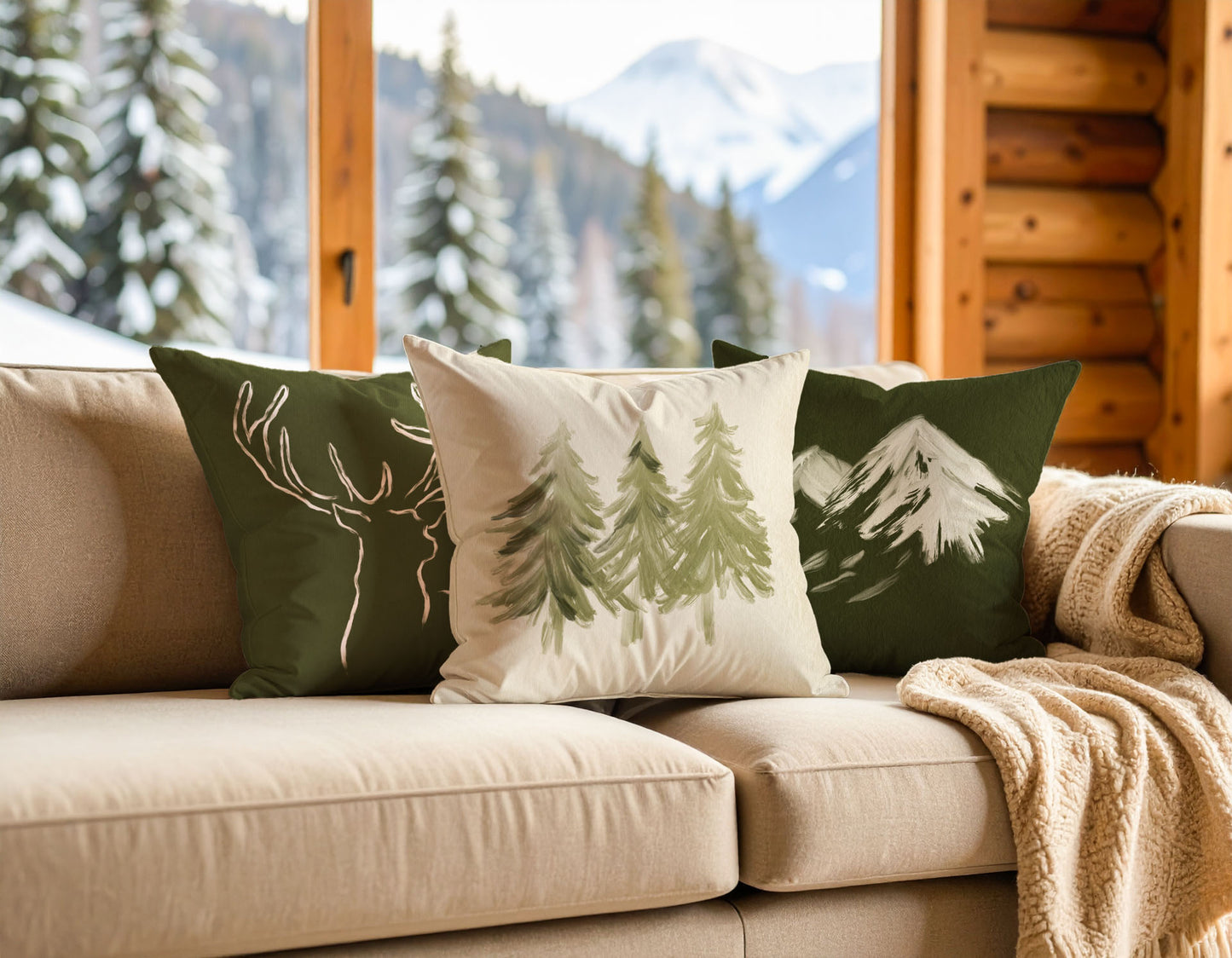 Coussin Sapins
