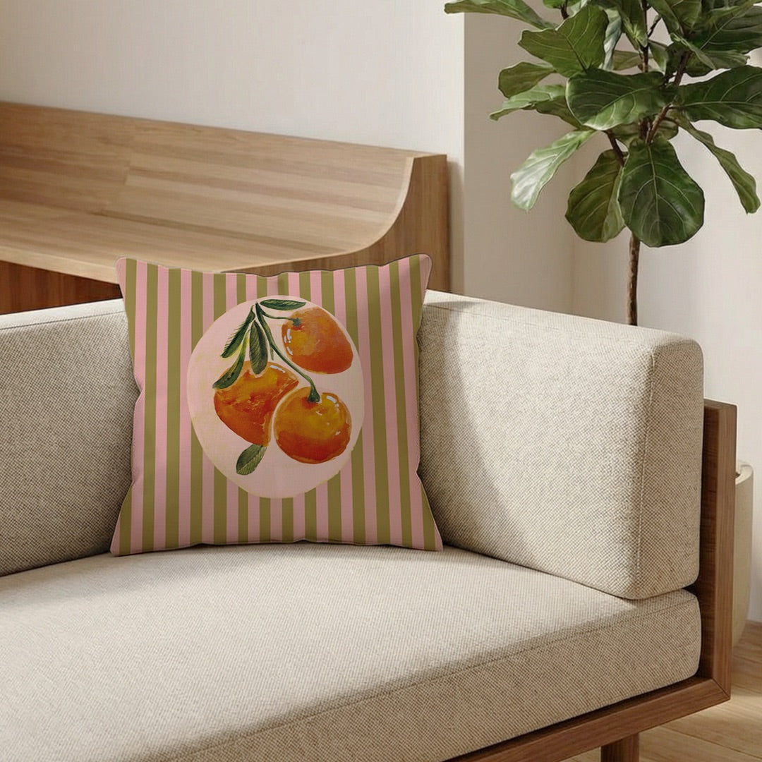 Coussin Motif Oranges