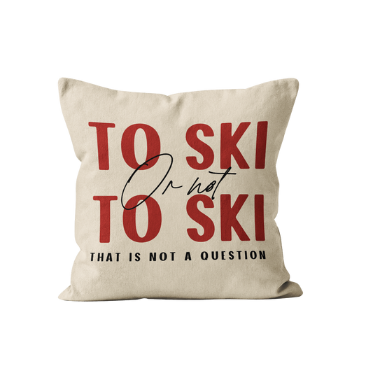 Coussin déco montagne ski velours