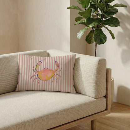 Coussin Motif Crabe Aquarelle