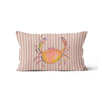 Coussin Motif Crabe Aquarelle