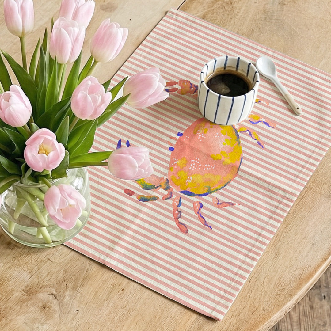 Set de Table Motif Crabe Aquarelle