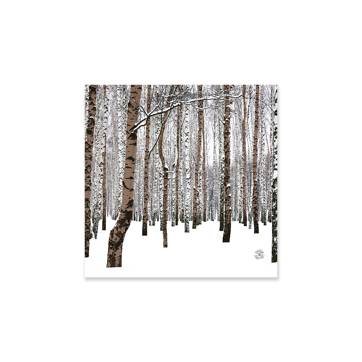 Tableau forêt enneigée