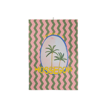 Torchon Personnalisable Palmiers Chevrons