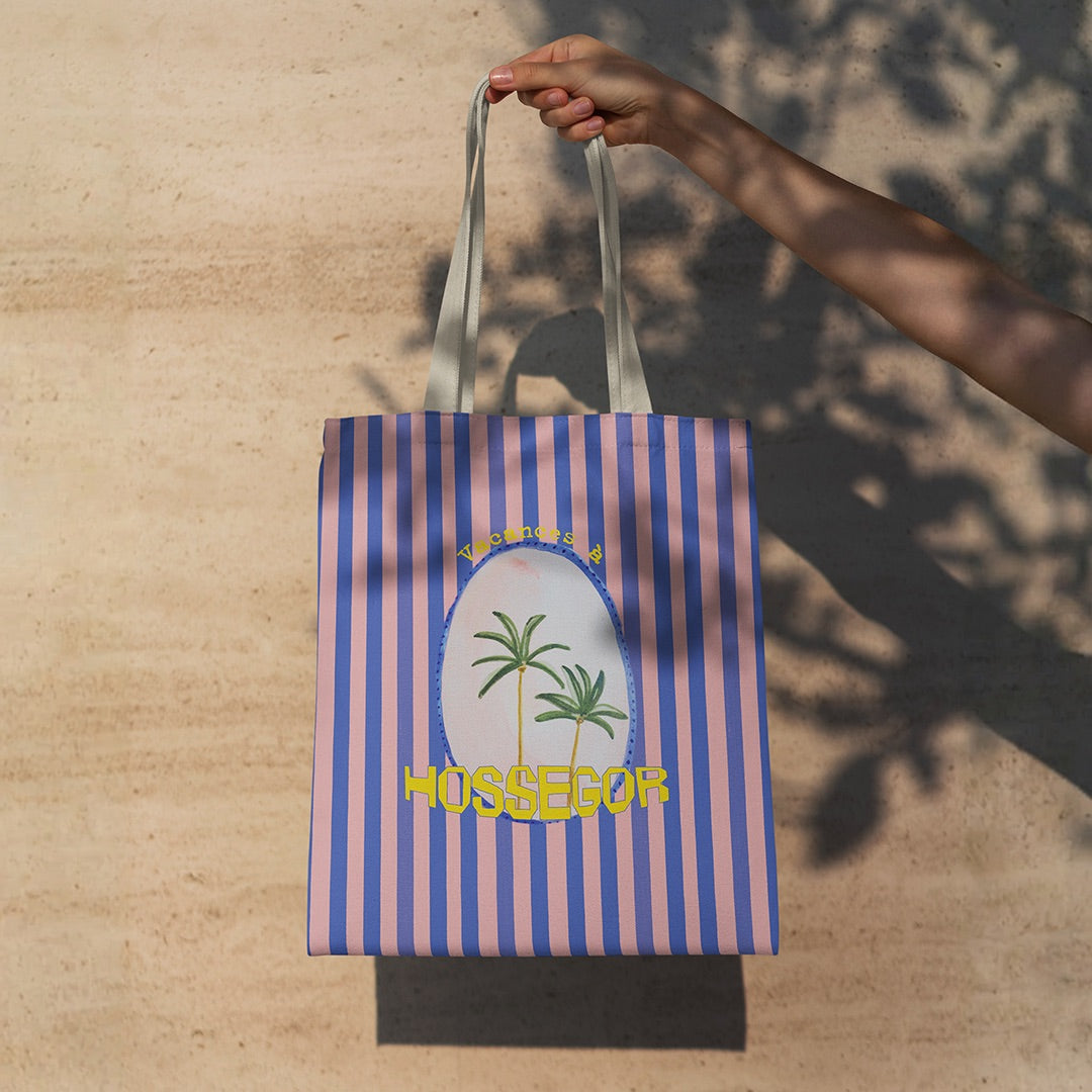 Tote Bag Personnalisable Palmiers Rayures