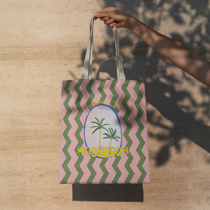 Tote Bag Personnalisable Palmiers Chevrons