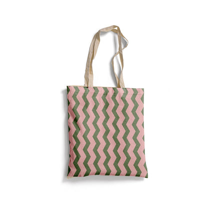 Tote Bag Personnalisable Palmiers Chevrons