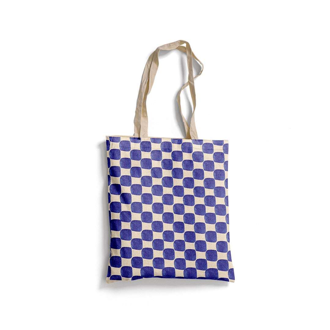 Tote Bag Motif Tomates sur Damier