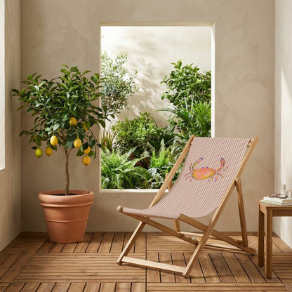 Transat Motif Crabe Aquarelle