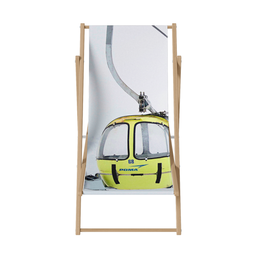 Transat pliable cabine de ski jaune
