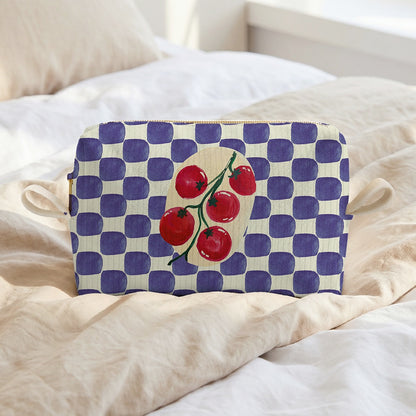 Trousse Motif Tomates sur Damier