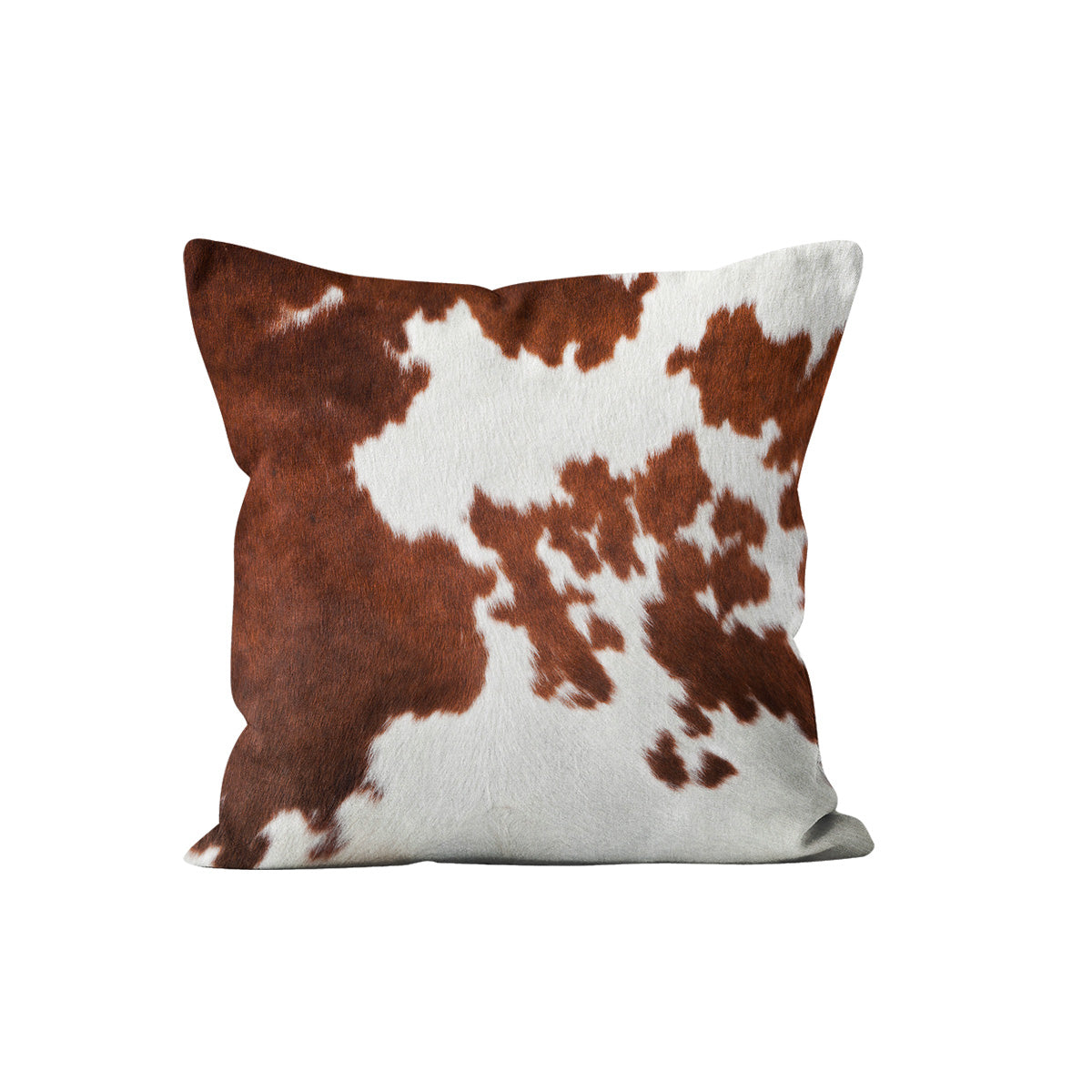 Coussin peau de vache marron (fausse fourrure)